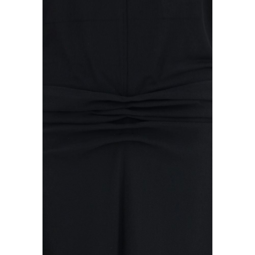 Black Viscose Casual Dress