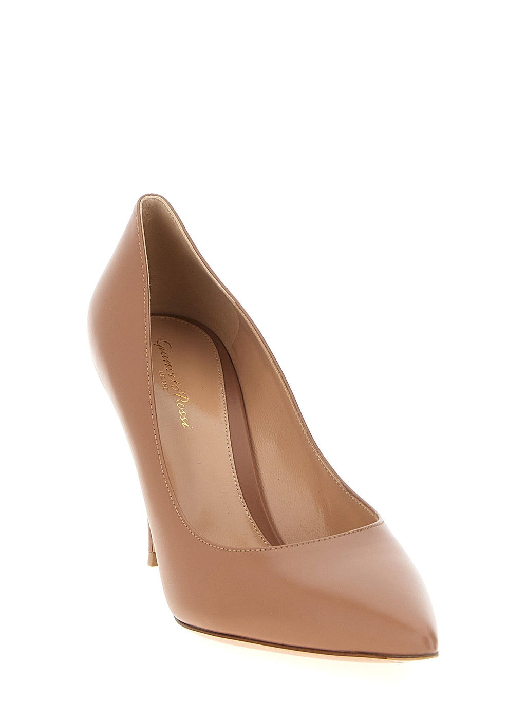 Beige Calfskin High Heel Pumps