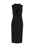 Black Acetate Midi Dress