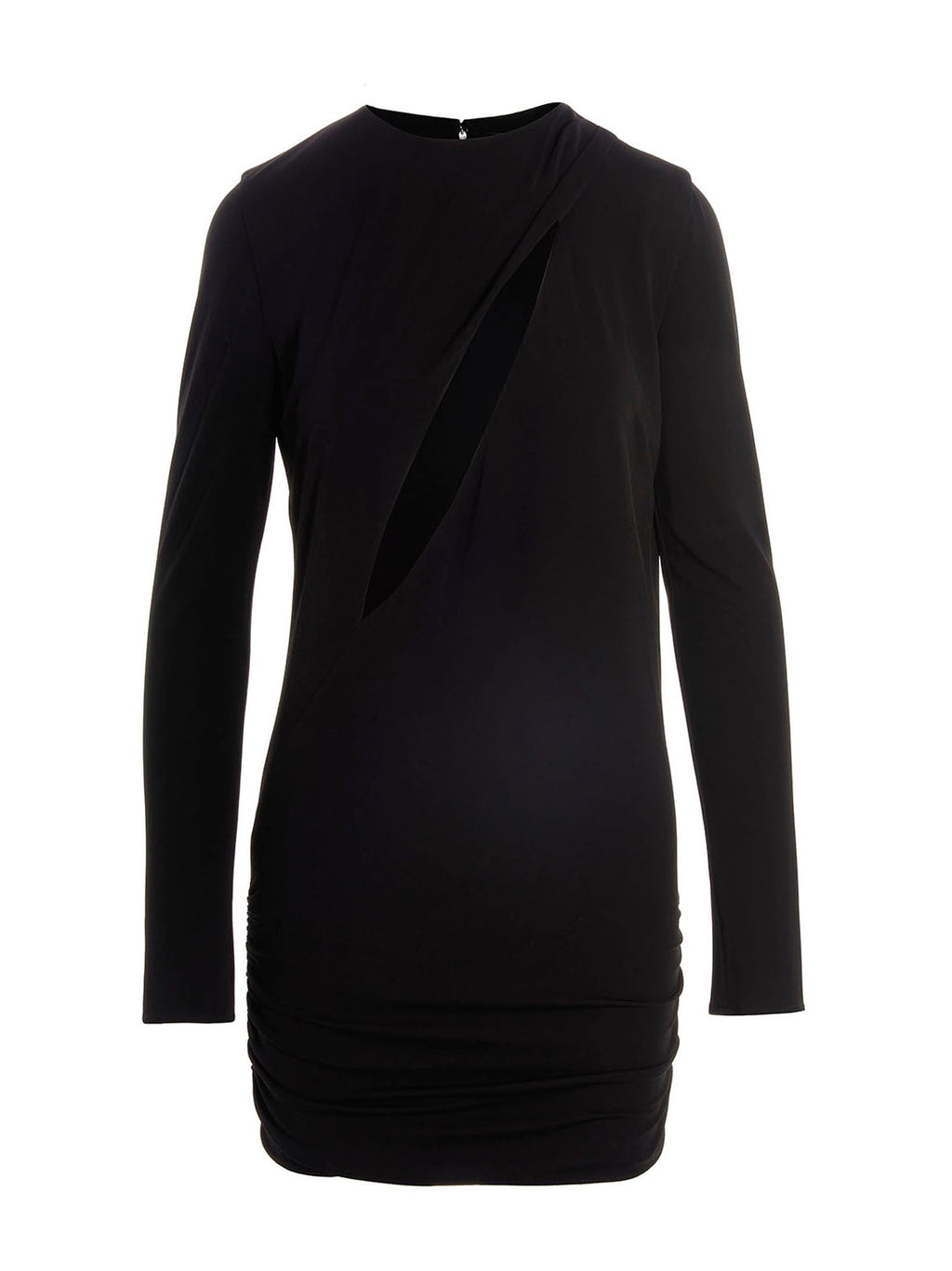 Black Viscose Short Dress