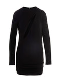 Black Viscose Short Dress