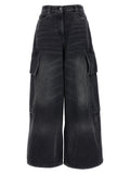 Gray Cotton Cargo Shorts