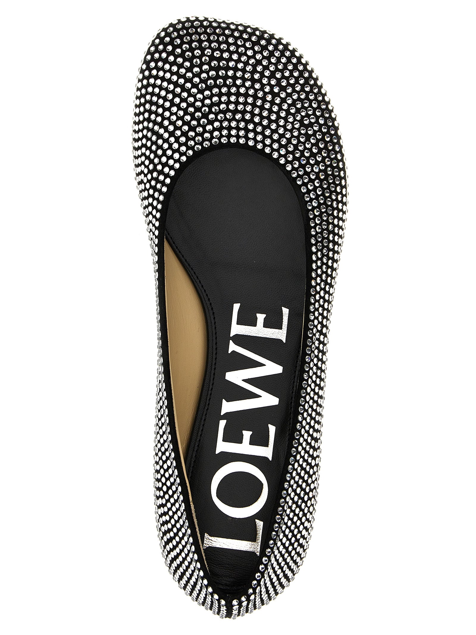 Black Goatskin Ballet Flats