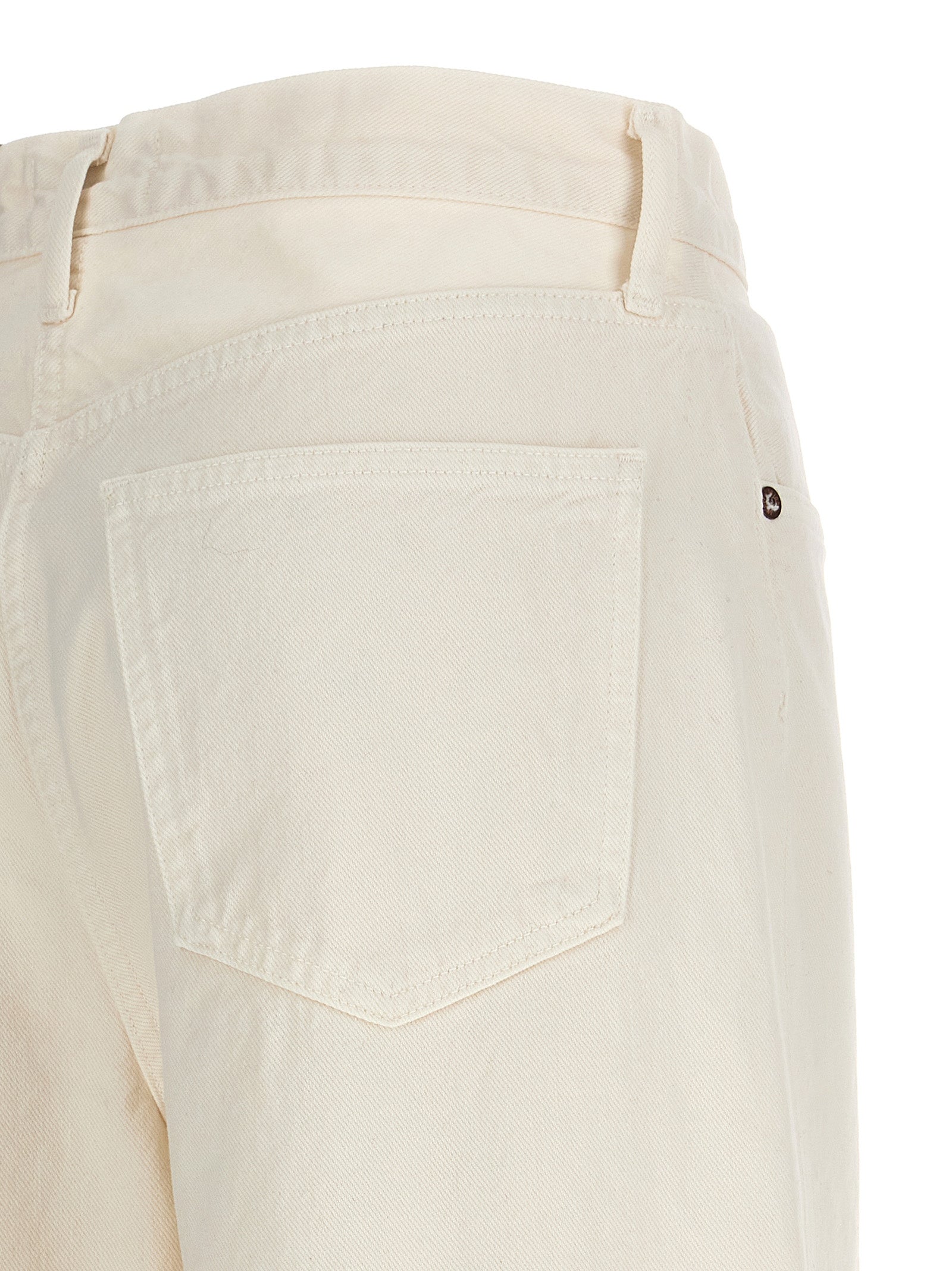 White Cotton High-Waisted Jean