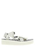 Bicolor Polyester Flat Sandals