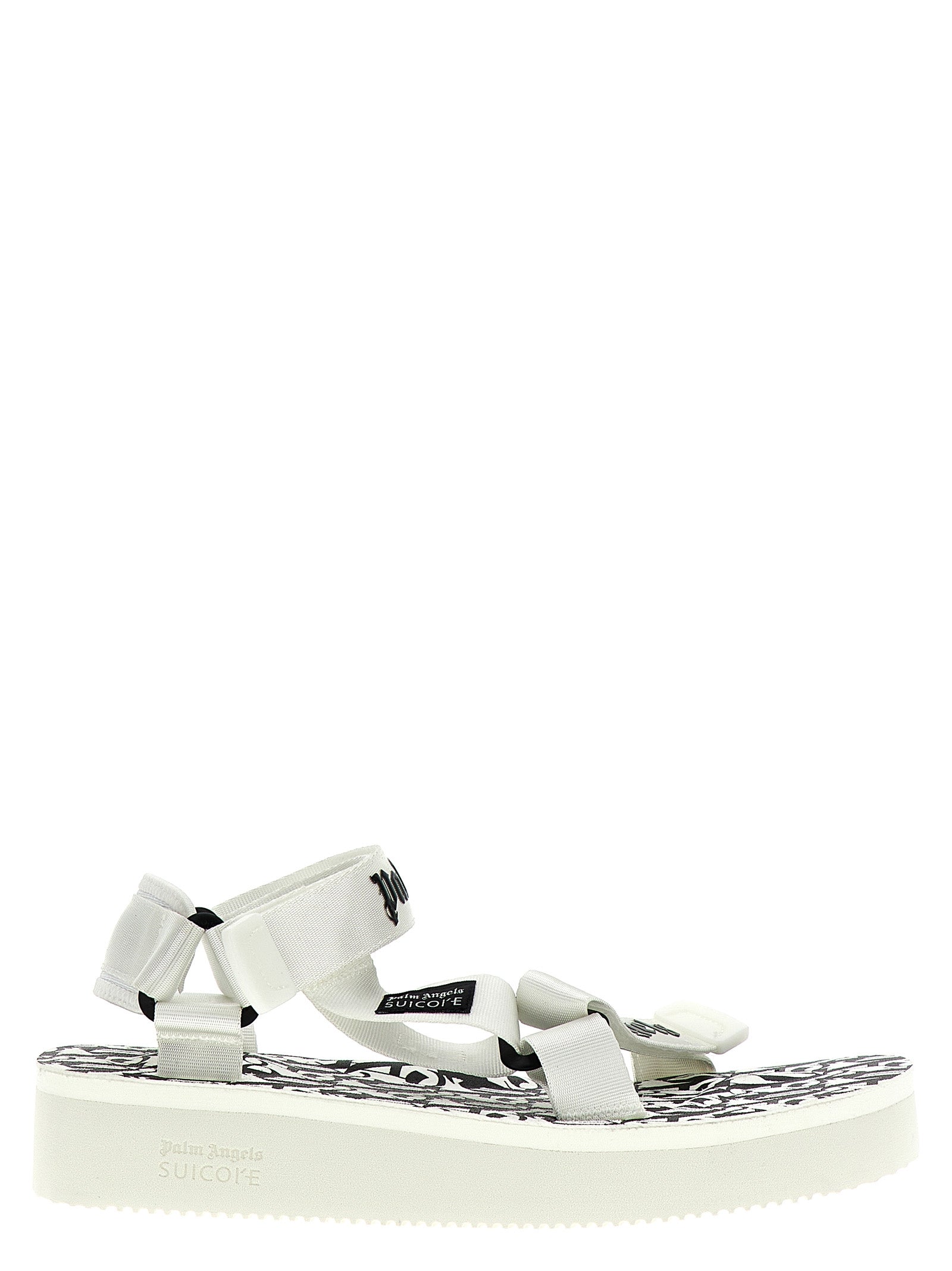 Bicolor Polyester Flat Sandals