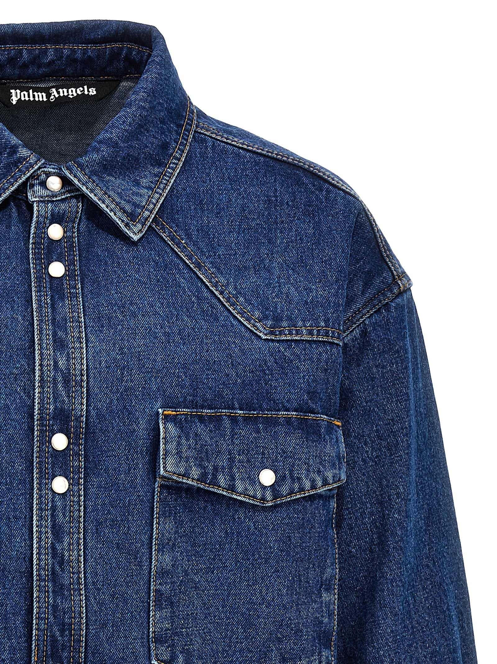 Blue Polyester Denim Jacket
