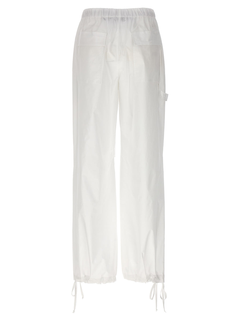 White Cotton Cargo Pants