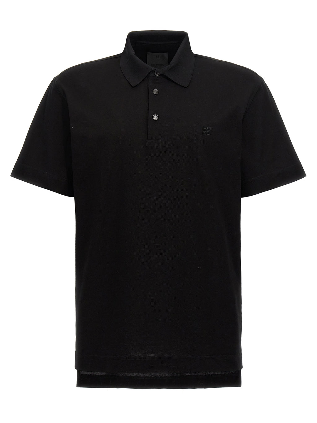 Black Cotton Polo Shirt