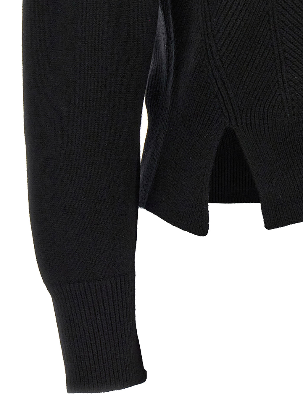 Black Wool Cardigan