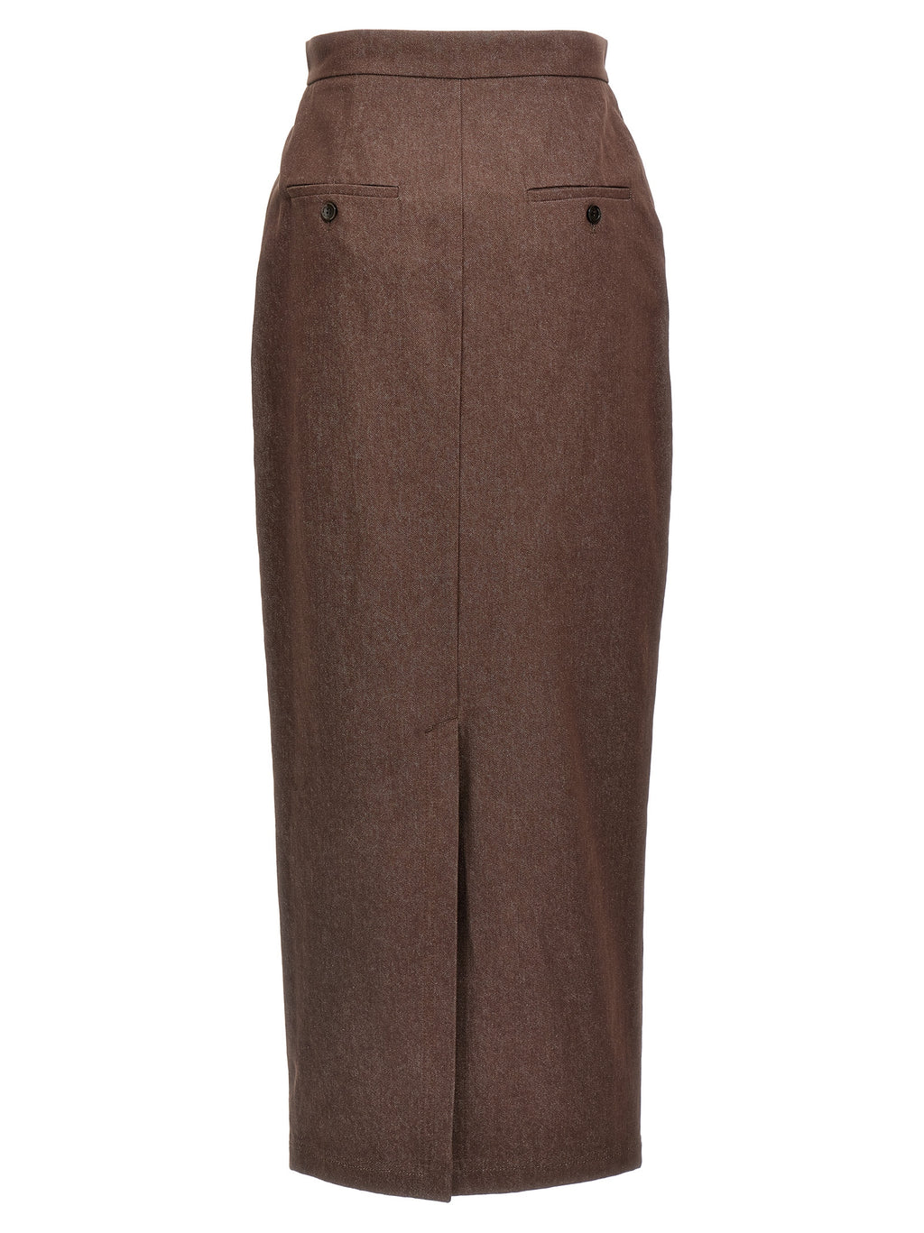 Brown Cotton Mini Skirt