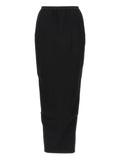 Black Wool Mini Skirt