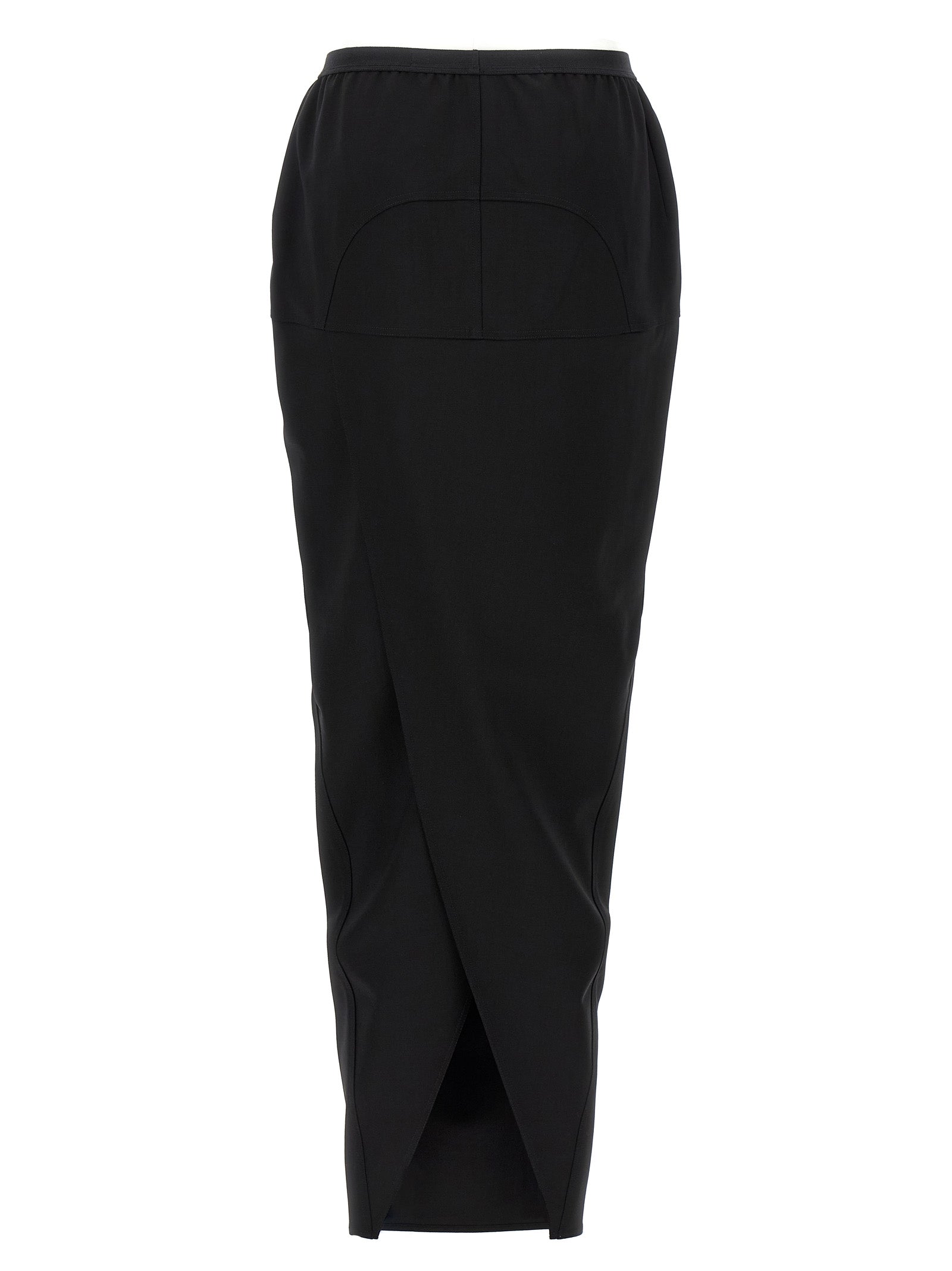 Black Wool Mini Skirt