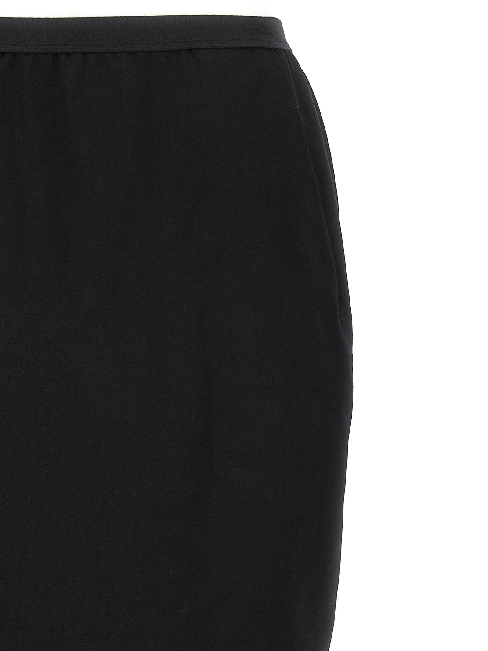 Black Wool Mini Skirt