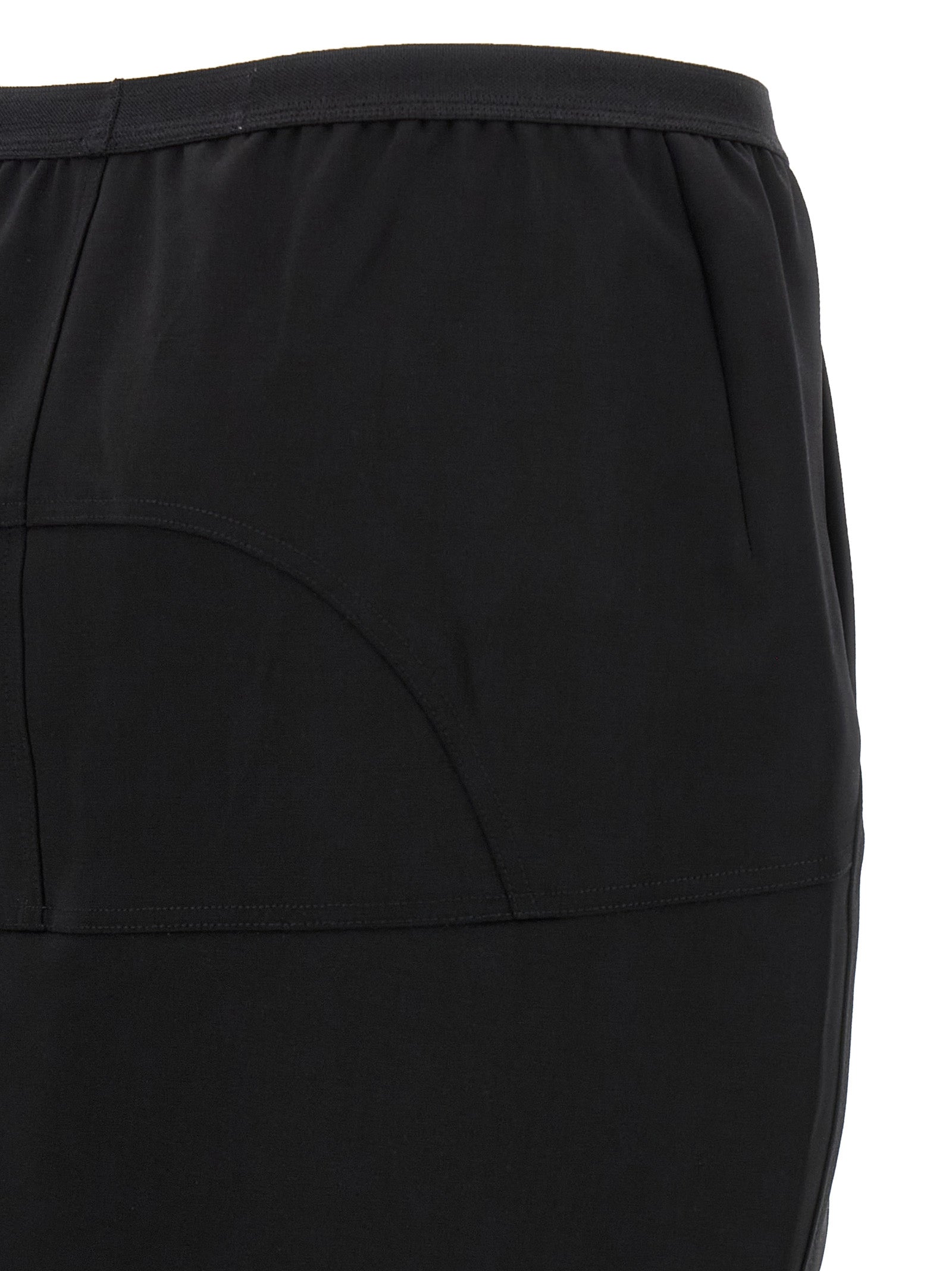 Black Wool Mini Skirt