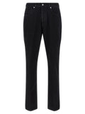Black Cotton Straight-Leg Jeans