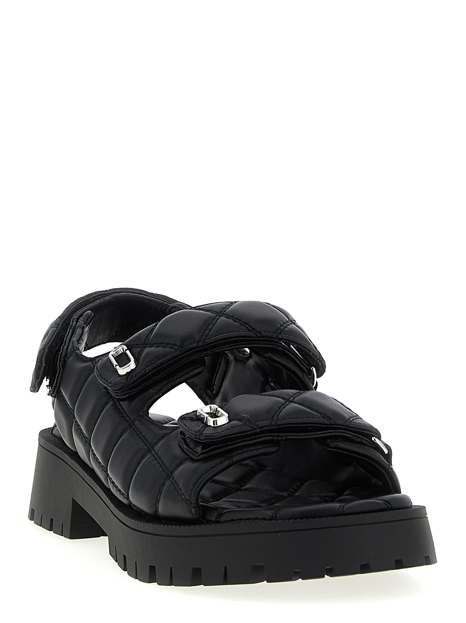 Black Lamb Leather Mid Heel Pumps