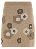 Beige Wool Long Skirt
