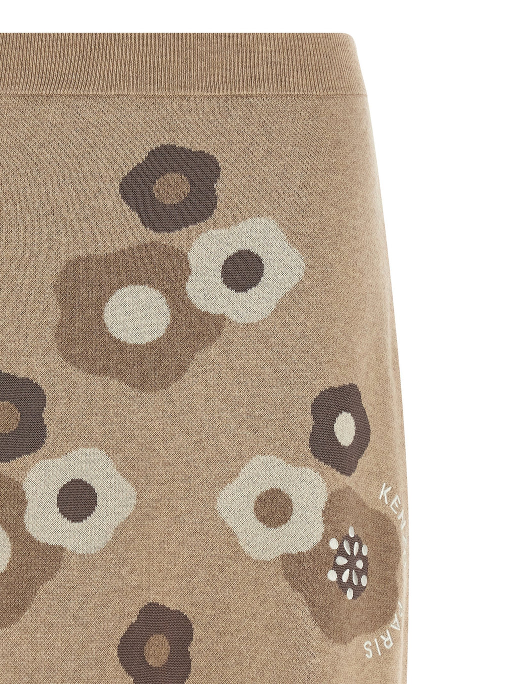 Beige Wool Long Skirt