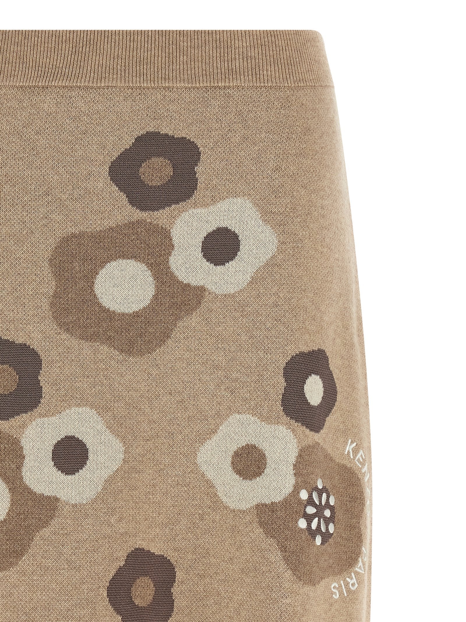 Beige Wool Long Skirt