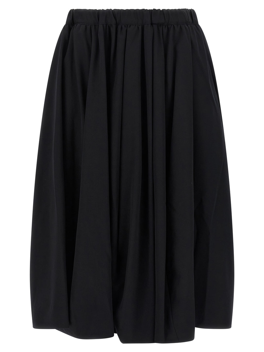 Black Wool Mini Skirt