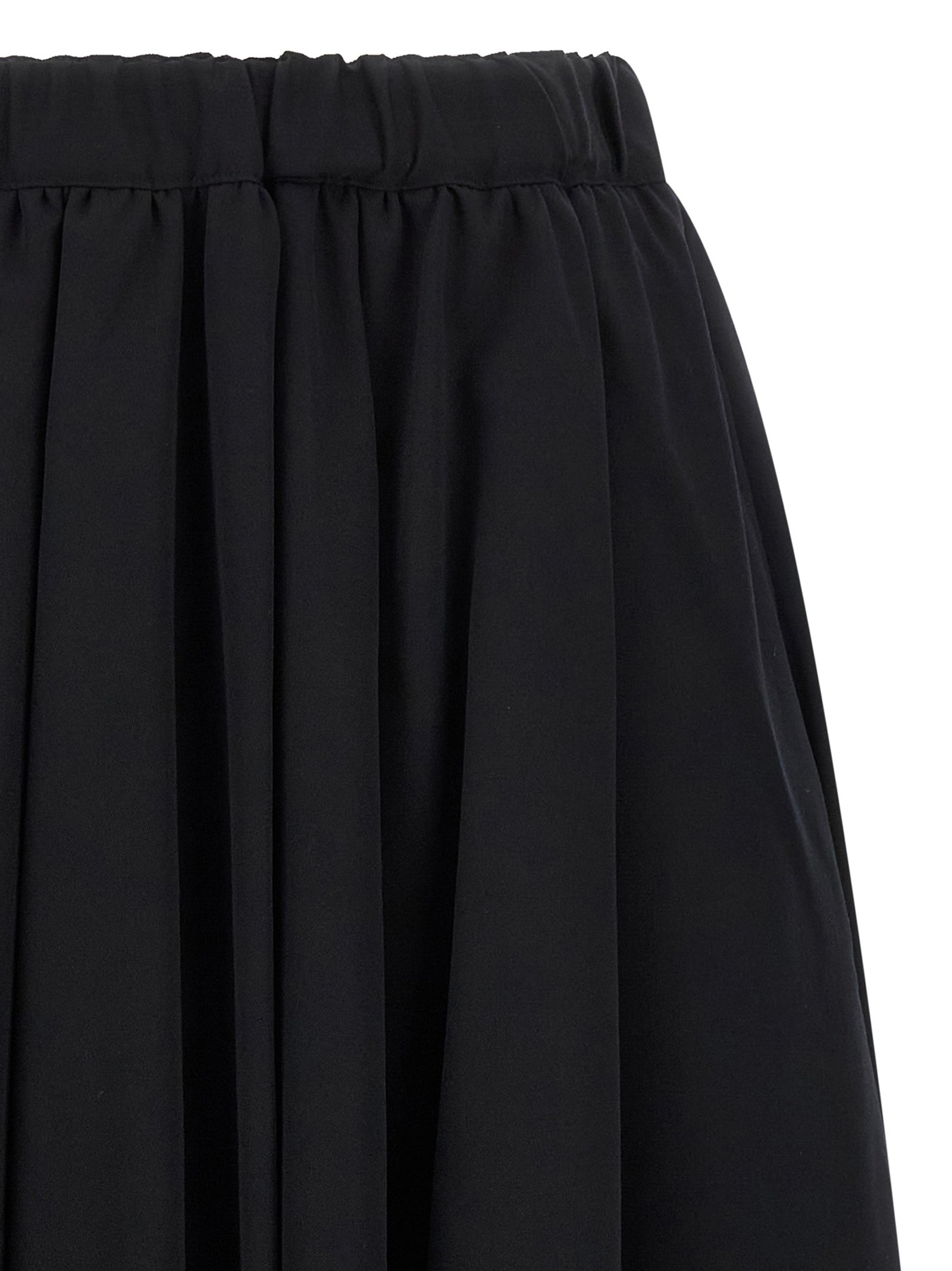 Black Wool Mini Skirt