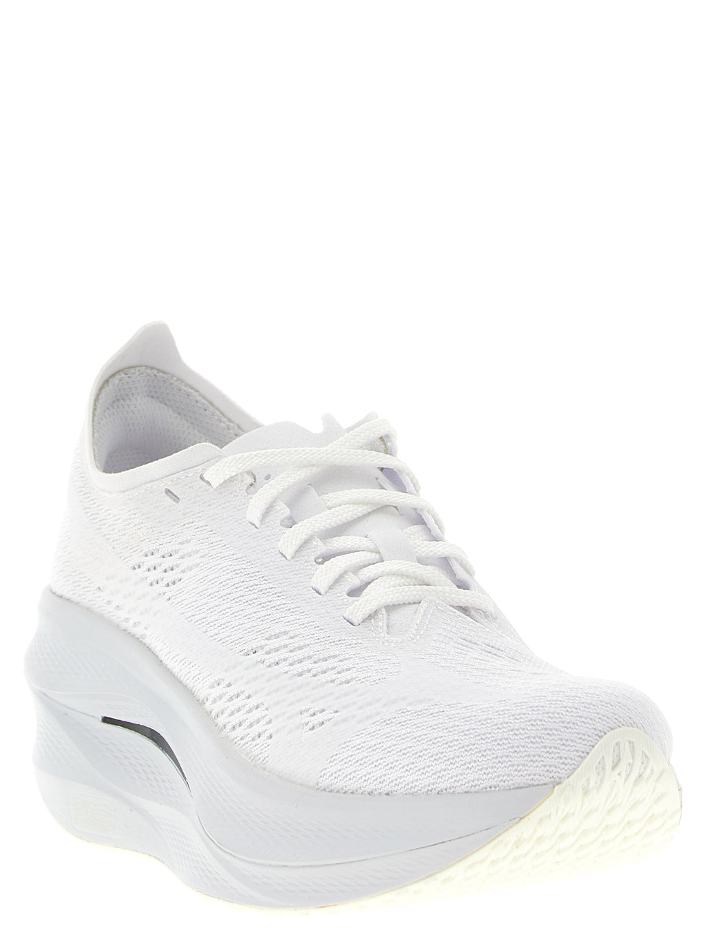 White Synthetic Athletic Sneakers
