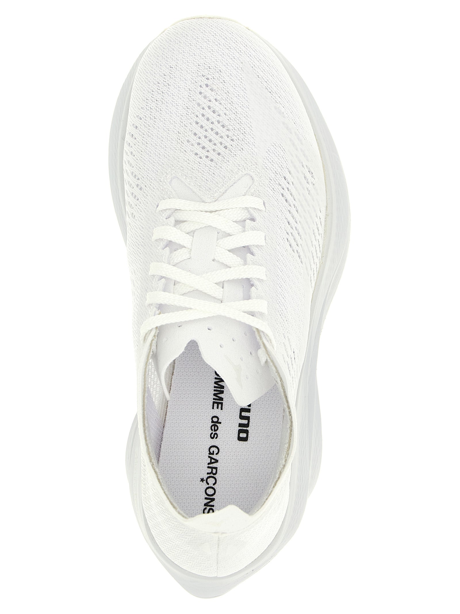 White Synthetic Athletic Sneakers