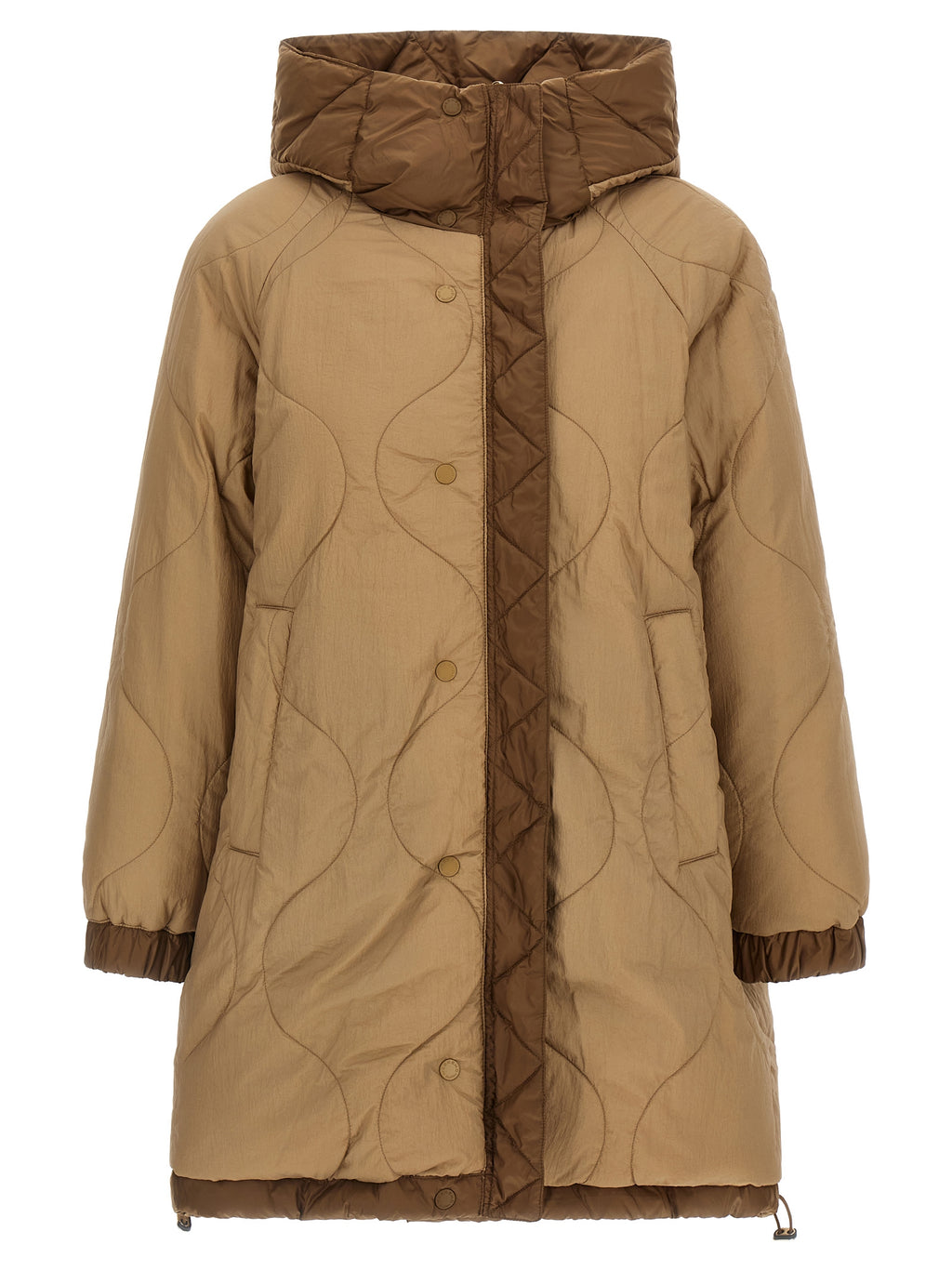Brown Polyester Parka