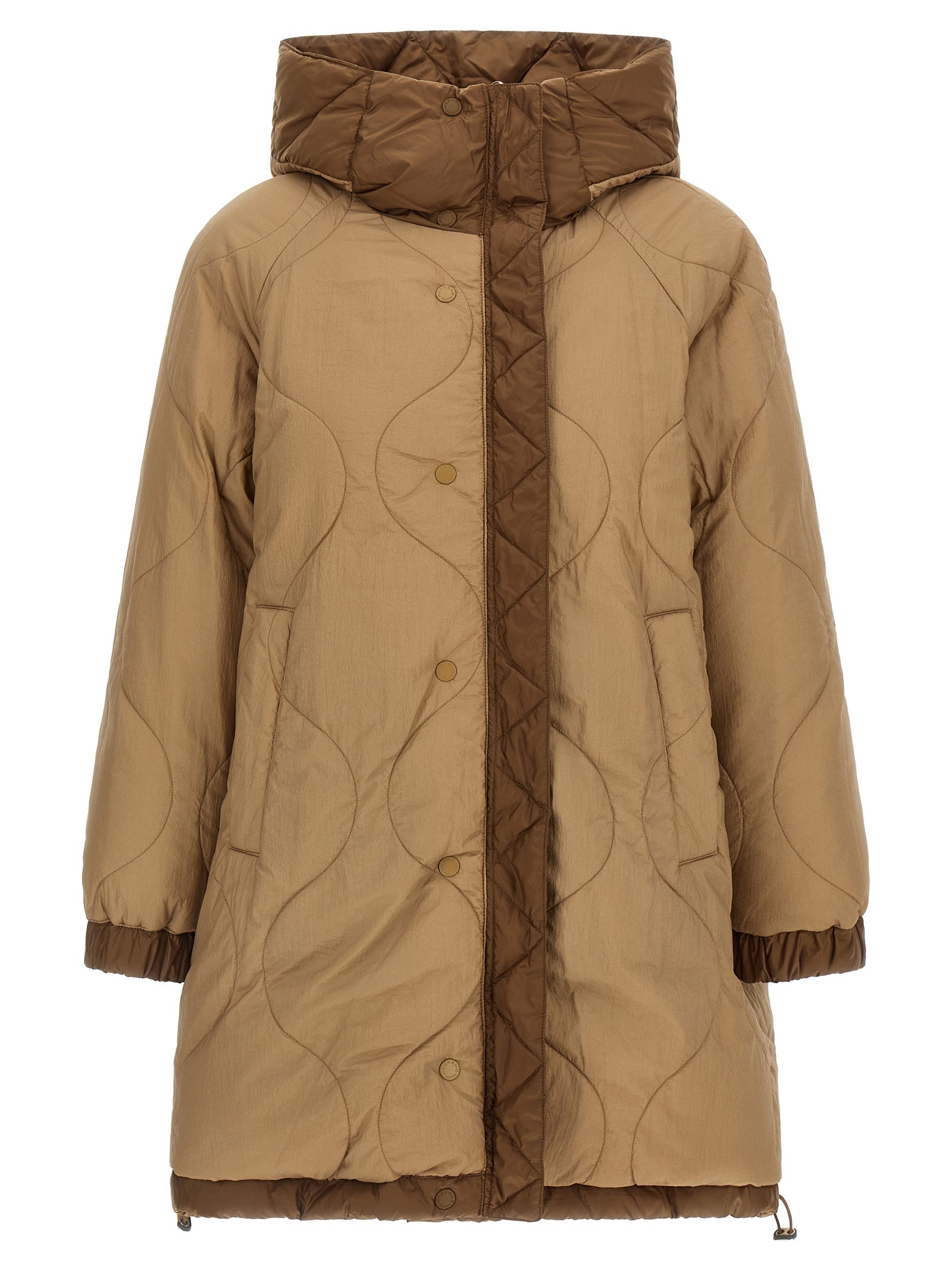 Brown Polyester Parka