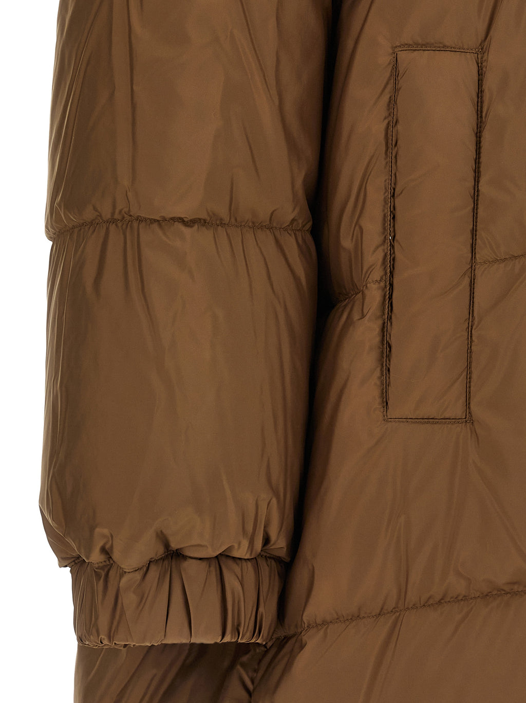 Brown Polyester Parka