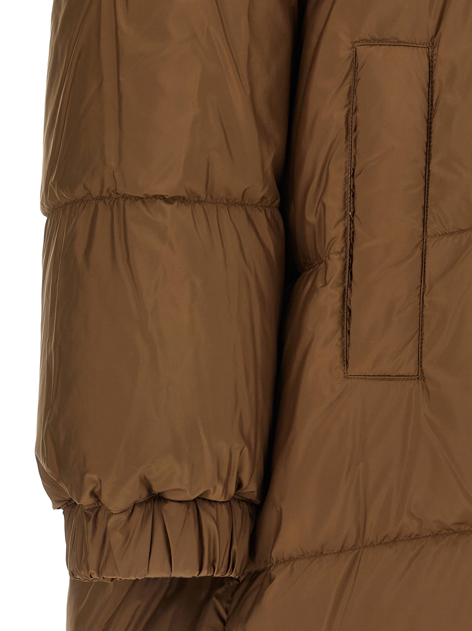 Brown Polyester Parka