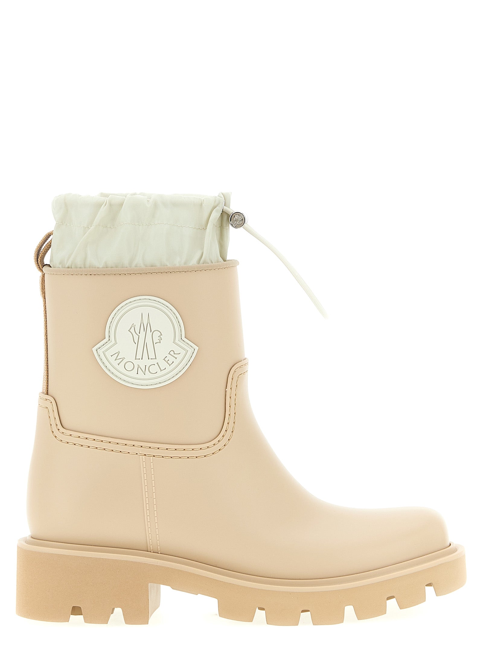 Beige Pvc Ankle Boots