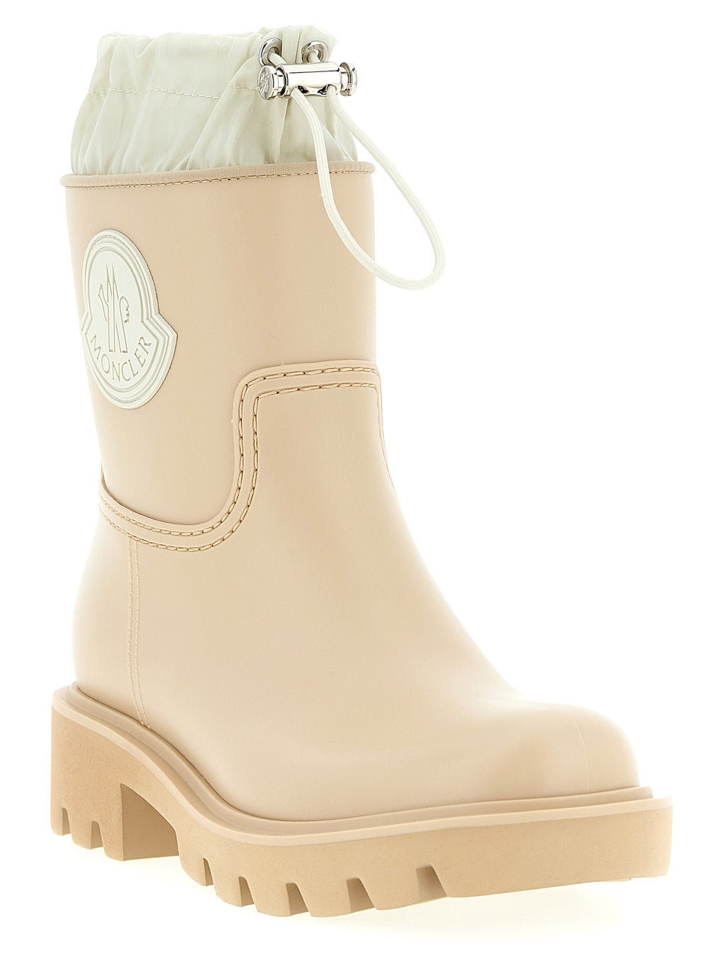Beige Pvc Ankle Boots