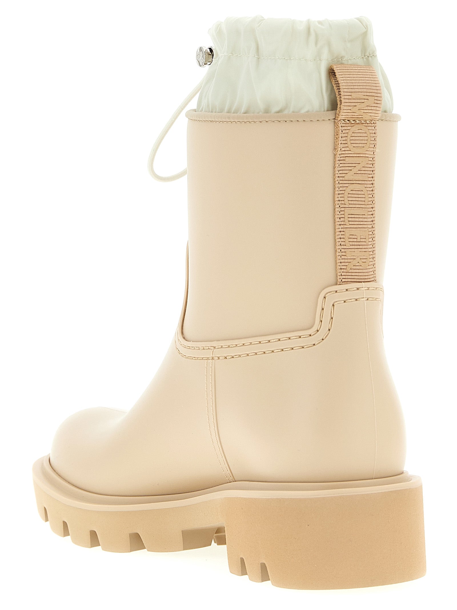Beige Pvc Ankle Boots