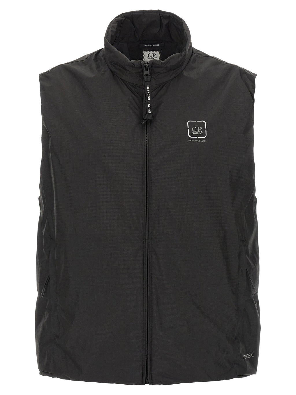 Black Polyamide Sleeveless Jacket