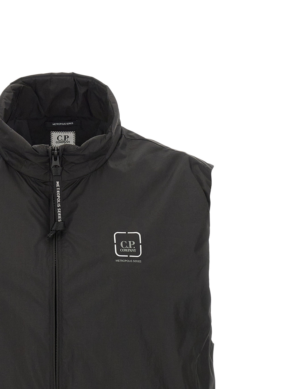 Black Polyamide Sleeveless Jacket
