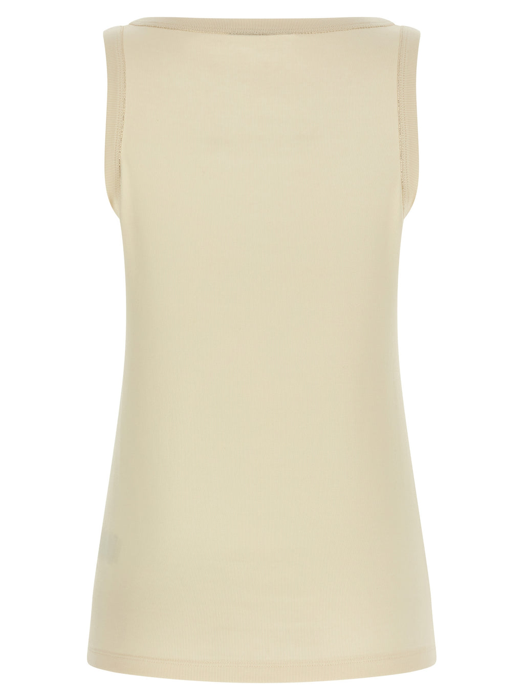 Beige Cotton Tank Tops