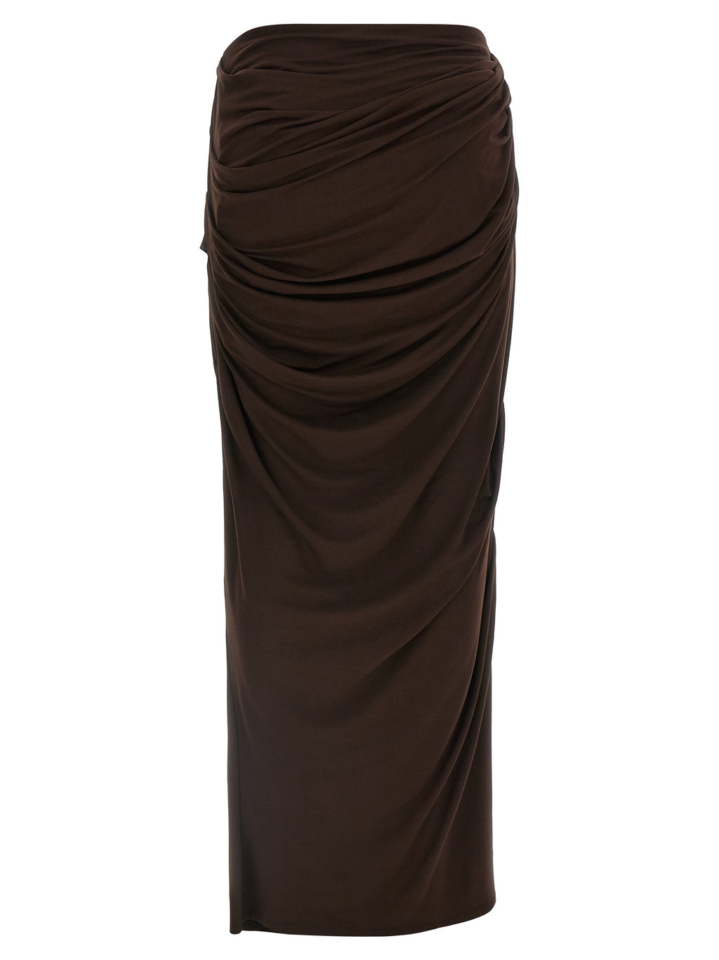Brown Viscose Mini Skirt