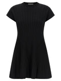 Black Viscose Short Dress