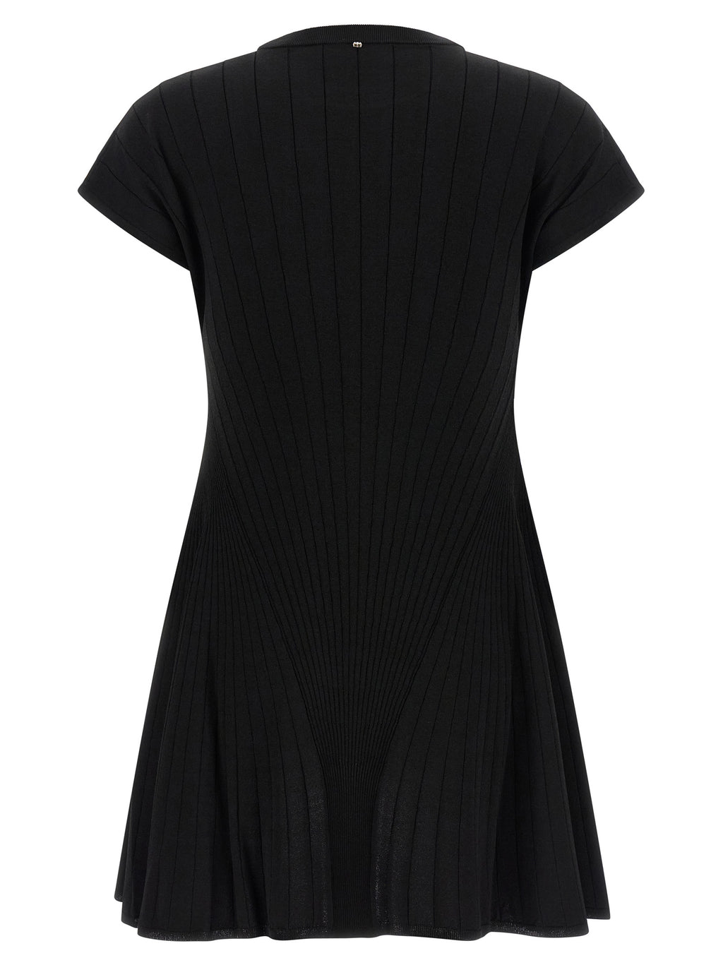 Black Viscose Short Dress