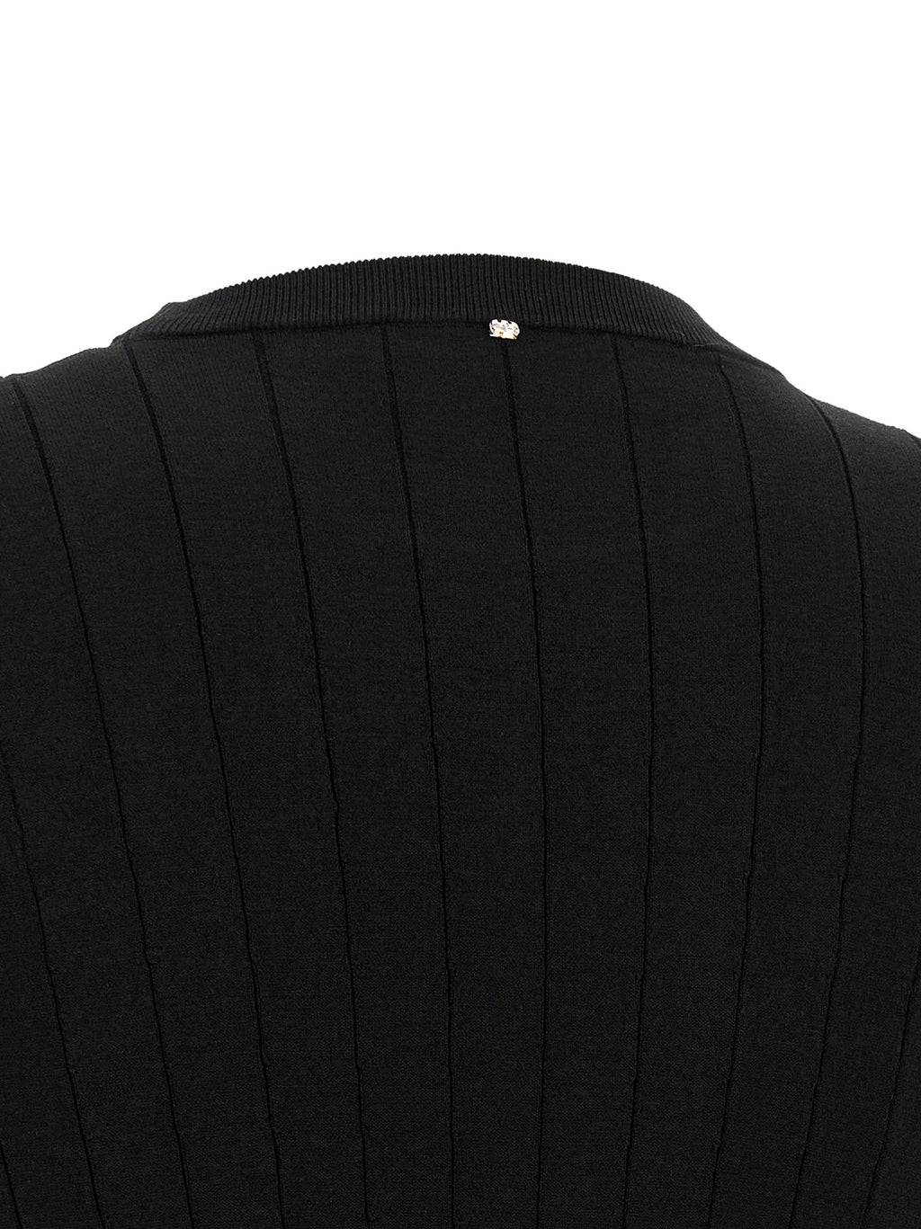 Black Viscose Short Dress