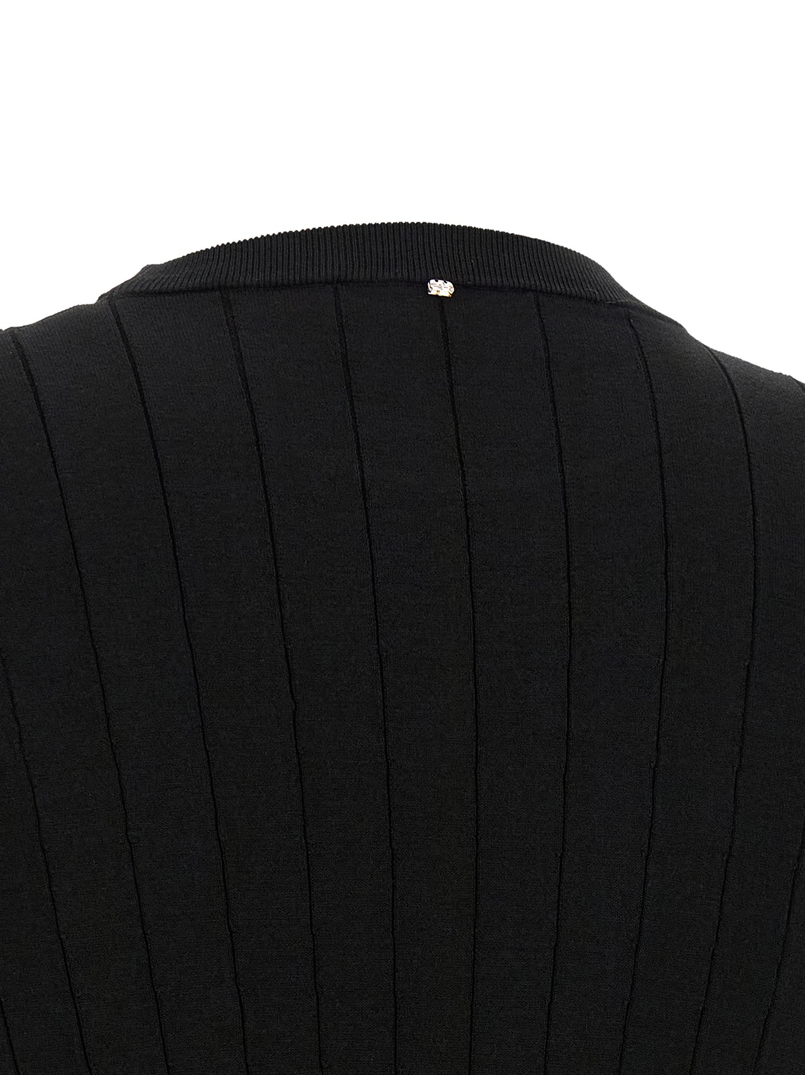 Black Viscose Short Dress
