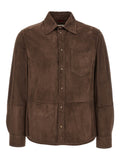 Brown Lamb Leather Blouse