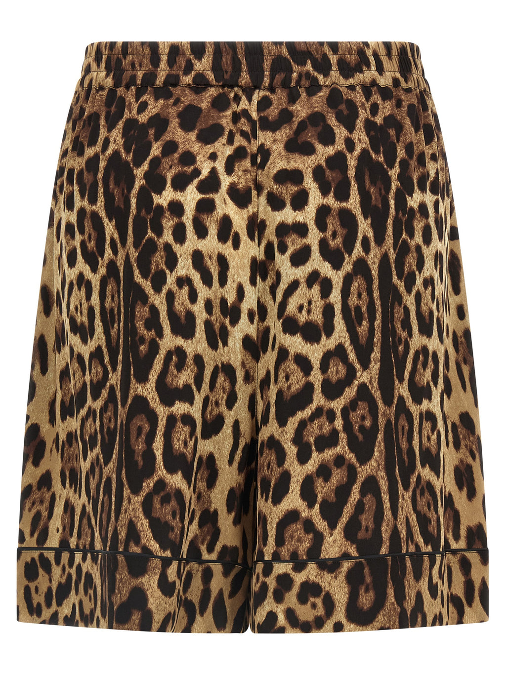 Brown Silk Bermuda Shorts