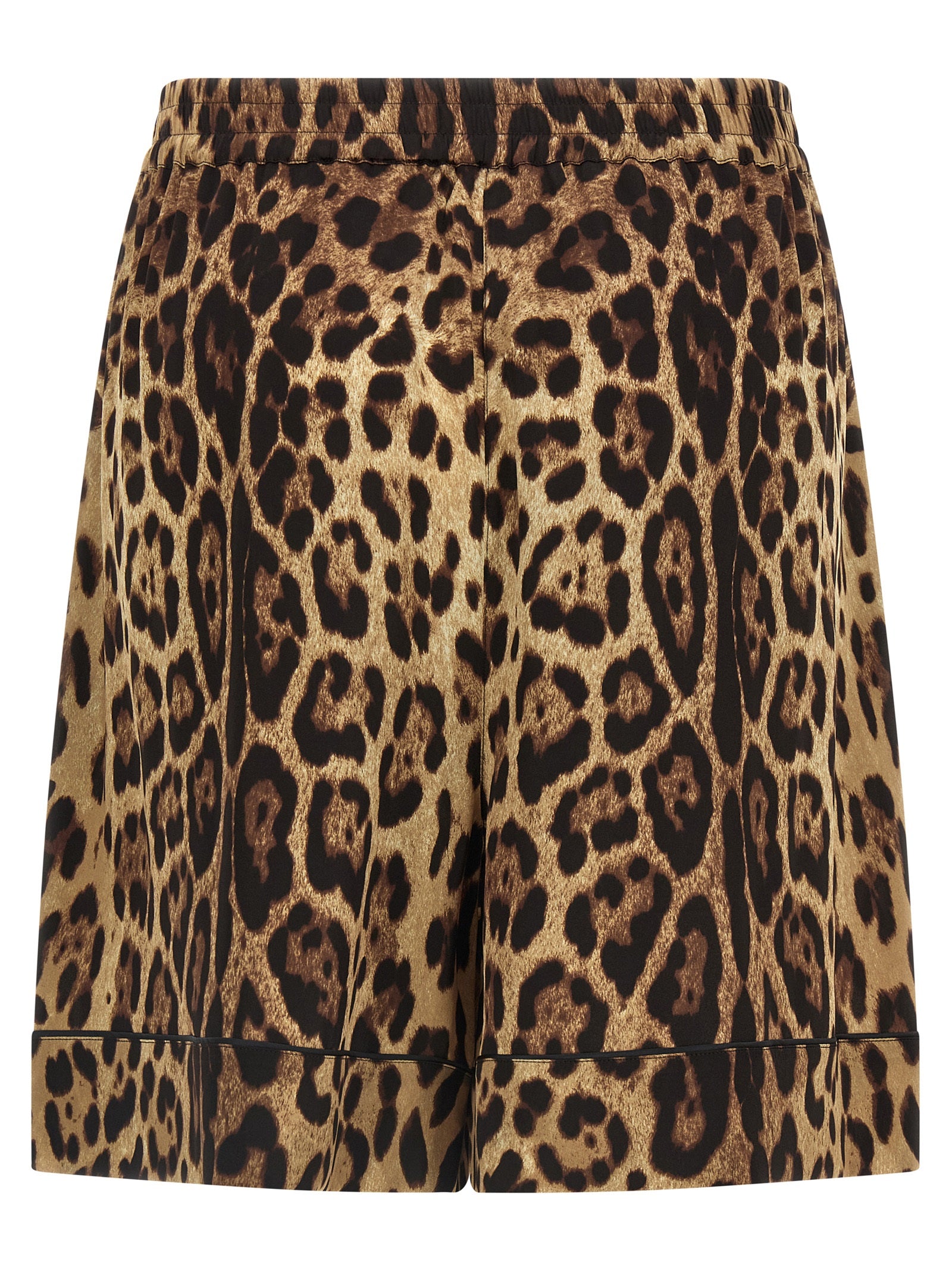 Brown Silk Bermuda Shorts