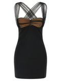 Black Viscose Short Dress
