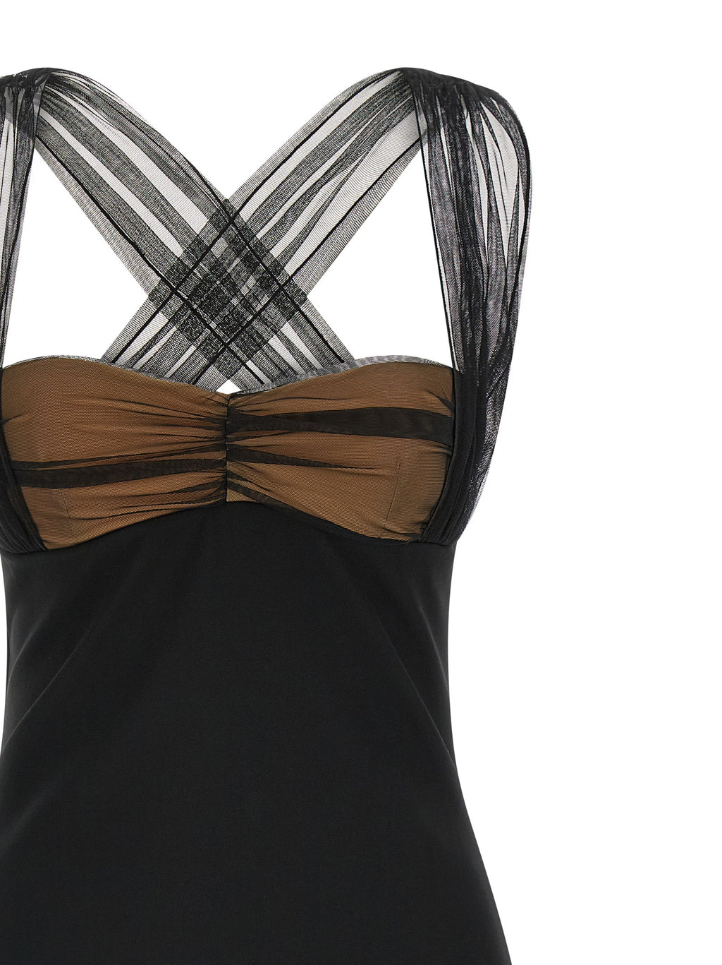 Black Viscose Short Dress