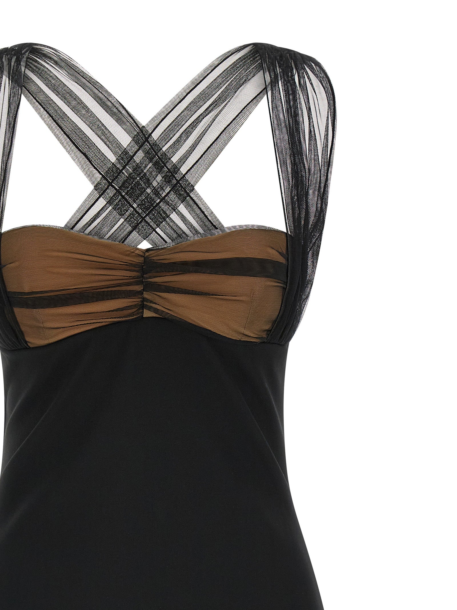 Black Viscose Short Dress