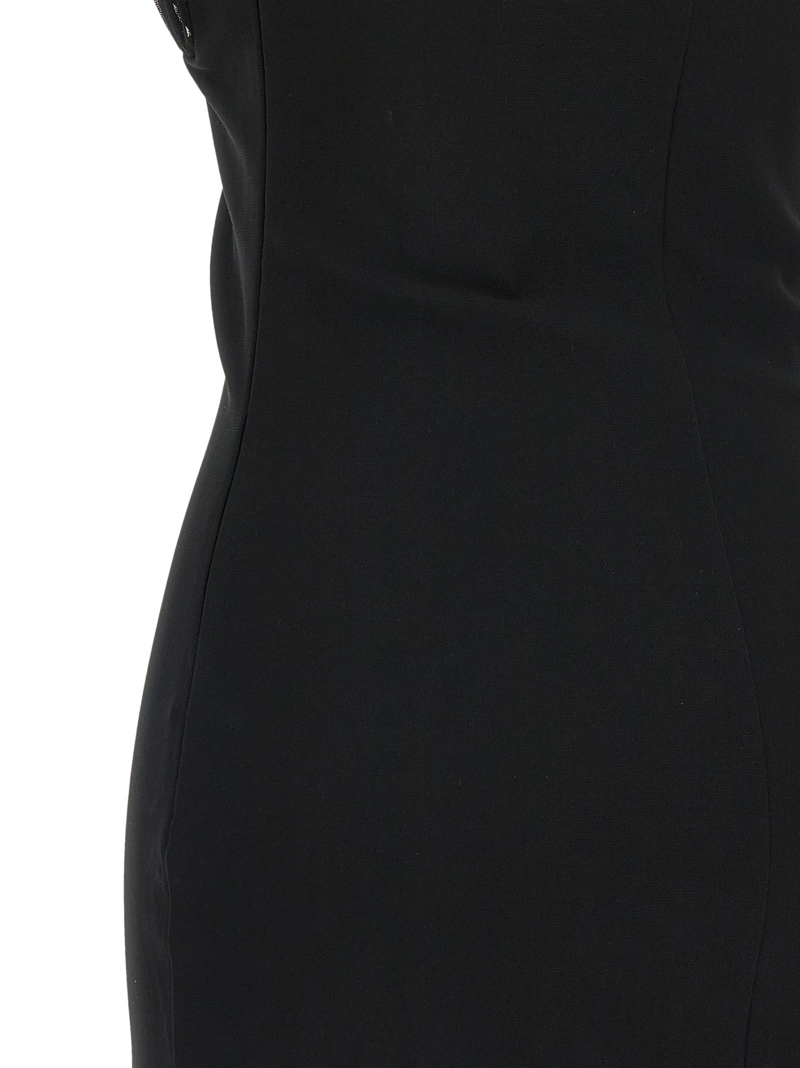 Black Viscose Short Dress